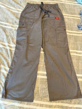 Men's Dickies Gray Cargo Pants with Elastic Waist